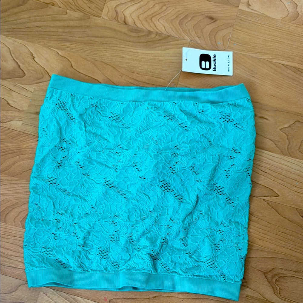 Buckle Women's Blue Lace tube top